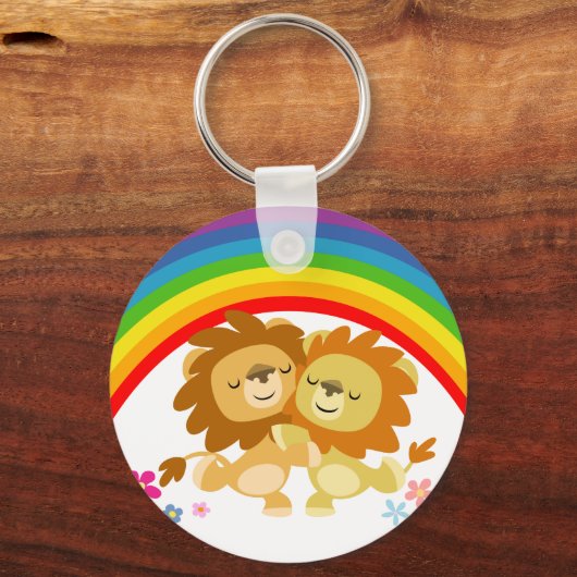 レインボータンゴかわいい漫画ライオンズキーチェーン キーホルダー (正面)