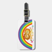 レインボータンゴかわいい漫画ライオンズラゲッジタグ ラゲッジタグ (正面縦)