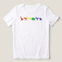 レインボーダイナソープライドシャツ: LGBTディノT-Rex Tシャツ
