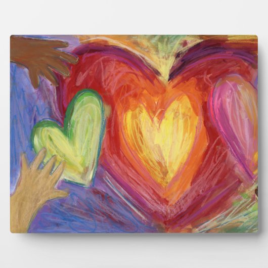 レインボーダイバーシティラブハートアートDEIプラーク フォトプラーク (正面)