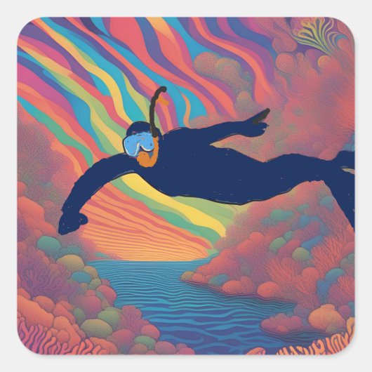 レインボーダイバー スクエアシール (正面)