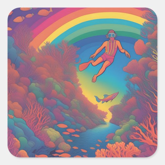 レインボーダイブ スクエアシール (正面)