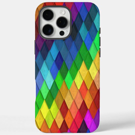レインボーダイヤモンド幾何学模様 Case-Mate iPhoneケース (裏面)