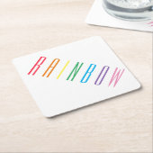 レインボーダイヤモンド紙コースター ペーパーコースター (アングル)
