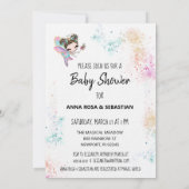 *~* レインボーダスト フェアリー ベイビー ガール シャワー インビテーション (裏面)