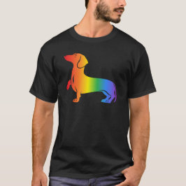 レインボーダックスフンド愛好家向け Tシャツ