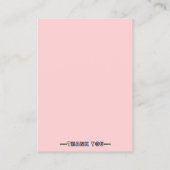 レインボーダッシュフレームテンプレート – イヤリングディスプレイカード コーリングカード (裏面)