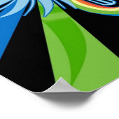 レインボーダッシュミニマル ポスター (角)