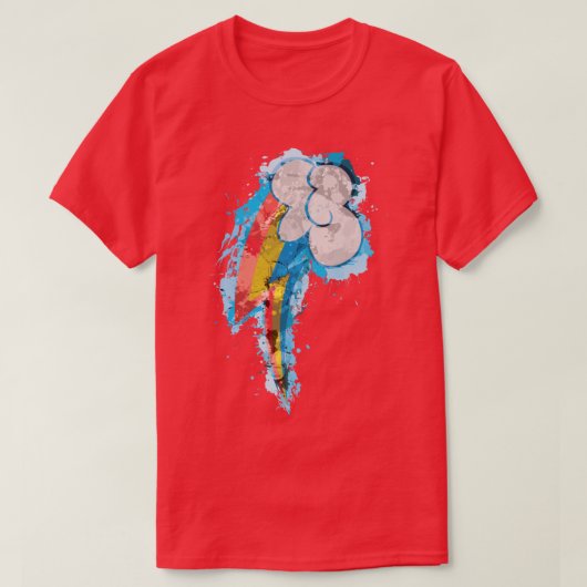 レインボーダッシュCM(ばちゃばちゃ)跳ねる Tシャツ (デザイン正面)