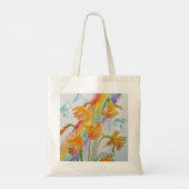 レインボーダッフォディルフローラ再利用可能な食料品トートバッグ トートバッグ (裏面)