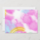 レインボーダンスディスコパーティーネオングローフォト 招待状 (裏面)