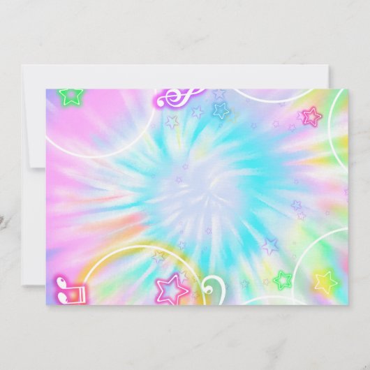 レインボーダンス誕生日写真 招待状 (裏面)