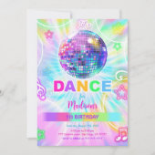 レインボーダンス誕生日 招待状 (正面)