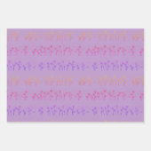 レインボーダンデヨンシードストライプのラインアート ラッピングペーパーシート (正面3)