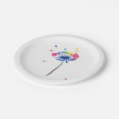 レインボーダンデリオン ペーパープレート (アングル)