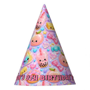 レインボーダンプリングバタードーナツスクイーズィー 誕生日 パーティーハット