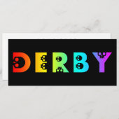 レインボーダービーシュルファベ 招待状 (正面/裏面)