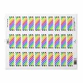 レインボーチェッカーボード ラベル (フルシート)