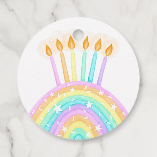 レインボーチェック&スターズ誕生日 フェイバータグ (裏面)