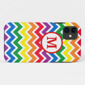レインボーチェブロンイニシャル Case-Mate iPhoneケース (裏面(横))