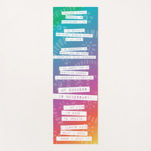 レインボーチャクラマインドフルマントラ霊気瞑想 ヨガマット (正面)