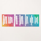 レインボーチャクラマインドフルマントラ霊気瞑想 ヨガマット (正面(横))