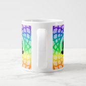 レインボーチャクラヨガジャンボマグ聖幾何学アート ジャンボコーヒーマグカップ (裏面)