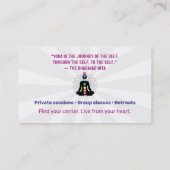 レインボーチャクラヨガビジネスカード 名刺 (裏面)