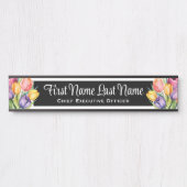 レインボーチューリップフローラオフィスドアシンボルや象徴名プレート サインプレート (正面)