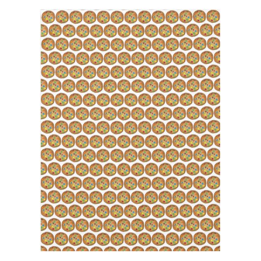 レインボーチョコレートチップクッキーベイクセール食品 テーブルクロス (正面)