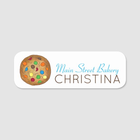 レインボーチョコレートチップクッキーベーカリーベイクショップ 名札 (正面)