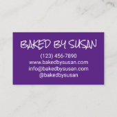 レインボーチョコレートチップクッキー焼いたバイベーカリー食品 名刺 (裏面)