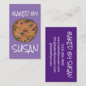 レインボーチョコレートチップクッキー焼いたバイベーカリー食品 名刺 (正面/裏面)