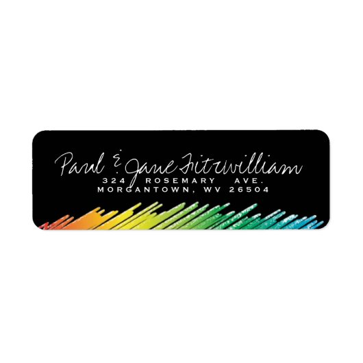 レインボーチョーク。 ラベル (正面)