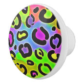 レインボーチータヒョウカラフルプリント セラミックノブ (右)