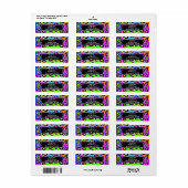 レインボーチータヒョウパーティー住所 シール (フルシート)