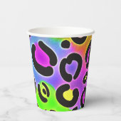 レインボーチータヒョウ印刷バースデーパーティー 紙コップ (裏面)