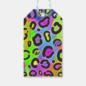 レインボーチータヒョウ誕生日パーティギフトラベル ギフトタグ (裏面)