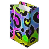 レインボーチータヒョウ誕生日パーティー抱き枕 ミディアムペーパーバッグ (裏面アングル)