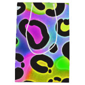 レインボーチータヒョウ誕生日パーティー抱き枕 ミディアムペーパーバッグ (裏面)