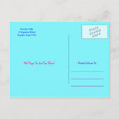 レインボーチータワイルドスウィート16バースデーパーティー インビテーションポストカード (裏面)