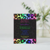 レインボーチータワイルドスウィート16バースデーパーティー インビテーションポストカード (スタンド正面)