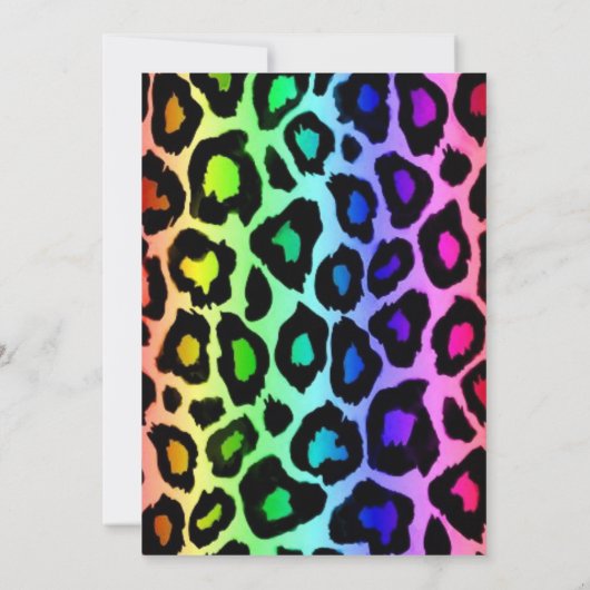 レインボーチータワイルドスウィート16バースデーパーティー 招待状 (裏面)