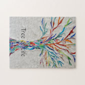 レインボーツリーオブライフモザイク ジグソーパズル (横)