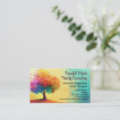 レインボーツリーカウンセリングセラピー心理療法 名刺 (スタンド正面)