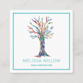 レインボーツリーヨガインストラクター スクエア名刺 (正面)