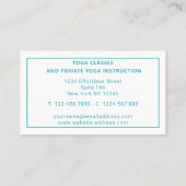 レインボーツリーヨガインストラクター 名刺 (裏面)