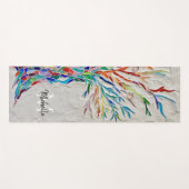 レインボーツリー名モノグラム ヨガマット (正面(横))