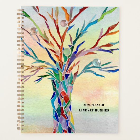 レインボーツリー名前をカスタムする プランナー手帳 (正面)