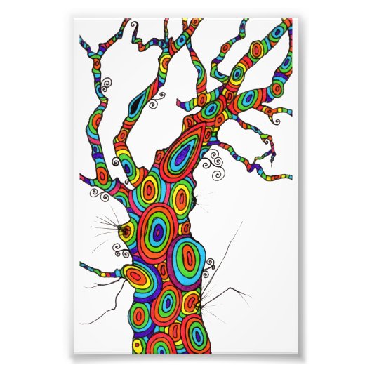 レインボーツリー – カラフル写真プリント フォトプリント            (正面)